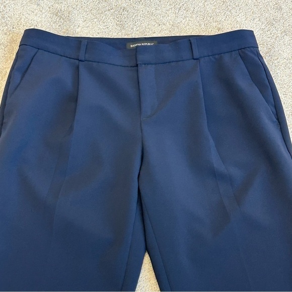 BANANA republic navy blue front pleat Avery pants Sz 8 - Picture 3 of 12
